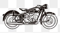 Classic motorcycle png sticker, vehicle illustration on transparent background. Free public domain CC0 image.