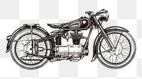 Classic motorcycle png sticker, vehicle illustration on transparent background. Free public domain CC0 image.