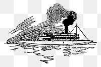 Sailing ship png sticker, vintage vehicle illustration on transparent background. Free public domain CC0 image.