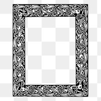 Ornate frame png sticker, vintage illustration on transparent background. Free public domain CC0 image.