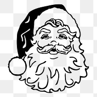 Santa Claus png sticker, vintage Christmas illustration on transparent background. Free public domain CC0 image.