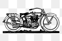 Vintage motorcycle png sticker, vehicle illustration on transparent background. Free public domain CC0 image.