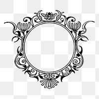 Decorative frame png sticker vintage illustration, transparent background. Free public domain CC0 image.