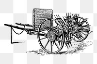 PNG vintage haymaker machine sticker agriculture illustration, transparent background. Free public domain CC0 image.