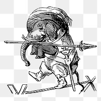 Elephant performer png sticker comedy illustration, transparent background. Free public domain CC0 image.