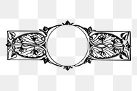 Ornamental frame png sticker vintage illustration, transparent background. Free public domain CC0 image.