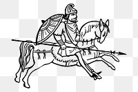 Ancient soldier png sticker war illustration, transparent background. Free public domain CC0 image.