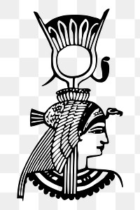 Egyptian pharaoh png sticker ancient illustration, transparent background. Free public domain CC0 image.