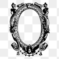 Vintage frame png sticker decorative illustration, transparent background. Free public domain CC0 image.