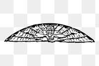 Ornamental divider png sticker devil illustration, transparent background. Free public domain CC0 image.