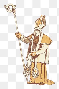 Bishop png sticker Christianity religion illustration, transparent background. Free public domain CC0 image.