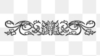 Edwardian flourish png sticker illustration, transparent background. Free public domain CC0 image