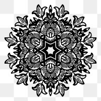 PNG decorative mandala decoration sticker illustration, transparent background. Free public domain CC0 image