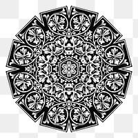 PNG decorative mandala decoration sticker illustration, transparent background. Free public domain CC0 image