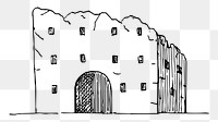 Building ruin png sticker illustration, transparent background. Free public domain CC0 image