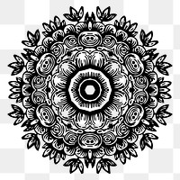 PNG decorative mandala decoration sticker illustration, transparent background. Free public domain CC0 image