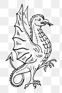 Griffin png sticker illustration, transparent background. Free public domain CC0 image