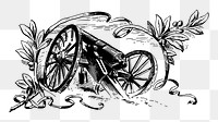 Cannon weapon png sticker illustration, transparent background. Free public domain CC0 image