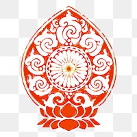 Vintage tribal ornament png sticker illustration, transparent background. Free public domain CC0 image