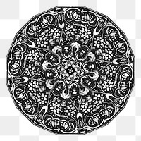 PNG decorative mandala decoration sticker illustration, transparent background. Free public domain CC0 image