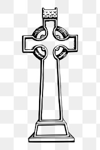 Celtic cross png sticker illustration, transparent background. Free public domain CC0 image