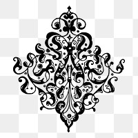 PNG elegant leafy decoration sticker illustration, transparent background. Free public domain CC0 image