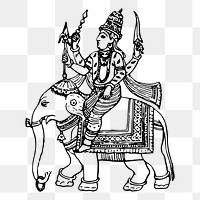 Hindu god png sticker illustration, transparent background. Free public domain CC0 image