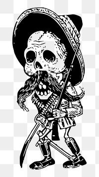 Day of the Dead png sticker illustration, transparent background. Free public domain CC0 image
