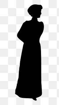 Lady silhouette png sticker illustration, transparent background. Free public domain CC0 image