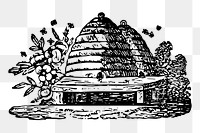 Beehive png sticker illustration, transparent background. Free public domain CC0 image