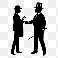 Gentlemen greeting png sticker illustration, transparent background. Free public domain CC0 image