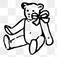 Teddy bear png sticker illustration, transparent background. Free public domain CC0 image