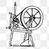 Spinning wheel png sticker illustration, transparent background. Free public domain CC0 image