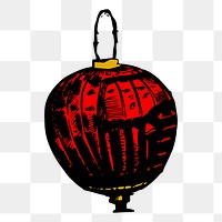 Chinese lantern png sticker illustration, transparent background. Free public domain CC0 image