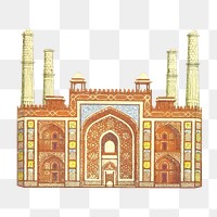 Indian mausoleum png sticker illustration, transparent background. Free public domain CC0 image