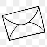 Envelope icon png sticker illustration, transparent background. Free public domain CC0 image