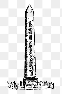 Obelisk  png sticker illustration, transparent background. Free public domain CC0 image.