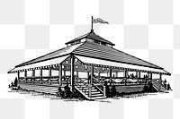 Pavilion png sticker illustration, transparent background. Free public domain CC0 image.