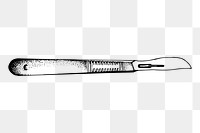 Scalpel png sticker illustration, transparent background. Free public domain CC0 image.