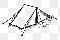 Camping tent png sticker illustration, transparent background. Free public domain CC0 image.