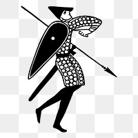 Norman soldier png sticker illustration, transparent background. Free public domain CC0 image.