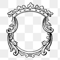 Crown frame png sticker illustration, transparent background. Free public domain CC0 image.