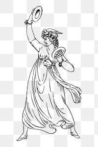 Greek performer png sticker illustration, transparent background. Free public domain CC0 image.