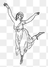 Greek dancer png sticker illustration, transparent background. Free public domain CC0 image.