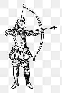 Archer png sticker illustration, transparent background. Free public domain CC0 image.