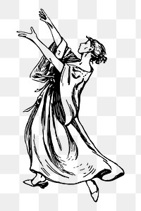 Female dancer png sticker illustration, transparent background. Free public domain CC0 image.