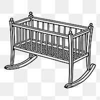 Cradle png sticker illustration, transparent background. Free public domain CC0 image.