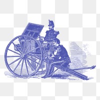 Cannon soldiers png sticker illustration, transparent background. Free public domain CC0 image.