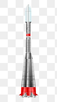 Space rocket png sticker, vehicle illustration on transparent background. Free public domain CC0 image.