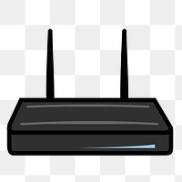 Wifi router png sticker, object illustration on transparent background. Free public domain CC0 image.